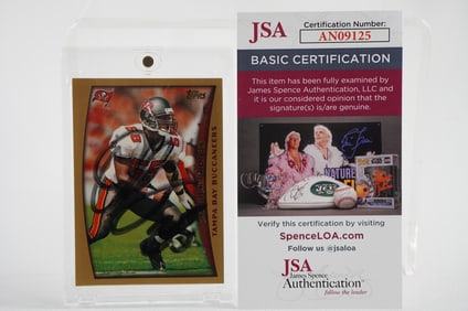 Derrick Brooks No. 55 Autographed Trading Card Tampa Bay Buccaneers w/COA