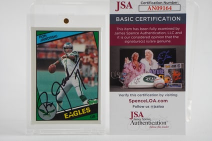 Ron Jaworski No. 7 Autographed Trading Card Philadelphia Eagles w/COA