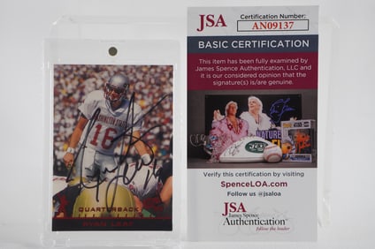 Ryan Leaf No. 16 Autographed Trading Card Washington State Cougars w/COA