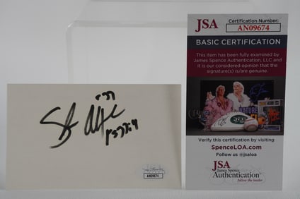 Shaun Alexander Autographed Signature Index Card w/COA
