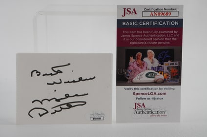 Mike Ditka Autographed Signature Index Card w/COA