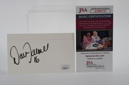 Dan Farmer No. 16 Autographed Signature Index Card w/COA