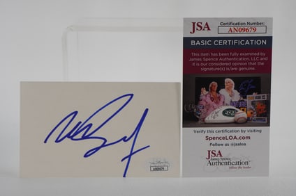 Martin Gramatica Autographed Signature Index Card w/COA