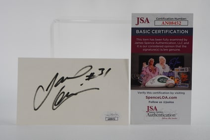 Jamal Lewis No. 31 Autographed Signature Index Card w/COA
