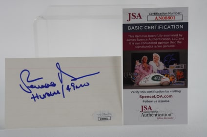 Renaldo Nehemiah No. 83 Autographed Signature Index Card San Francisco 49ers w/COA