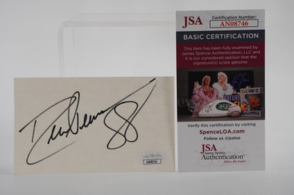 Drew Pearson No. 88 Autographed Signature Index Card Dallas Cowboys w/COA