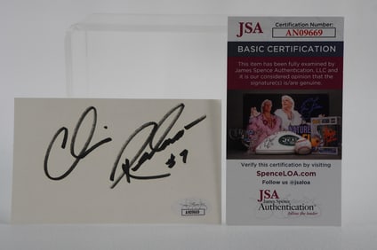 Chris Redman No. 7 Autographed Signature Index Card w/COA