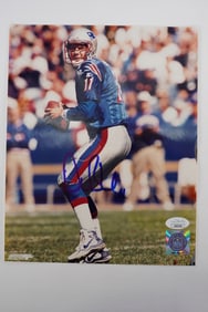 Drew Bledsoe No. 11 New England Patriots AUTOGRAPHED 8 x 10 Color Photo w/COA