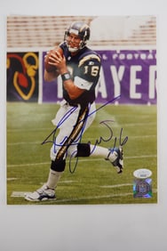 Ryan Leaf No. 16 AUTOGRAPHED 8 x 10 Color Photo w/COA