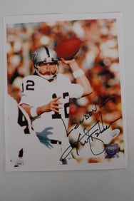 Ken Stabler No. 12 AUTOGRAPHED 8.5 x 11 Color Photo Las Vegas Raiders w/COA