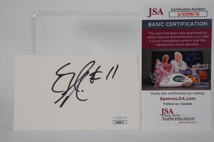 Earl Boykins No. 11 Autographed Signature Index Card w/COA