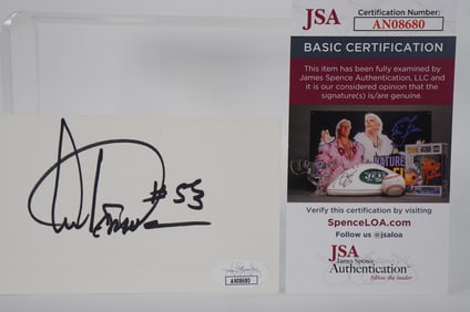 Artis Gilmore No. 53 Autographed Signature Index Card w/COA