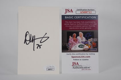 Danny Manning No. 25 Autographed Signature Index Card w/COA