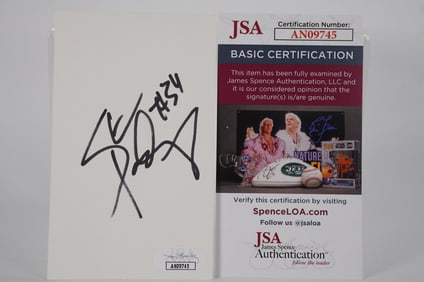 Scott Padgett No. 34 Autographed Signature Index Card w/COA
