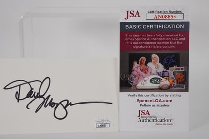 Dave Thompson Hall of Fame Autographed Signature Index Card w/COA