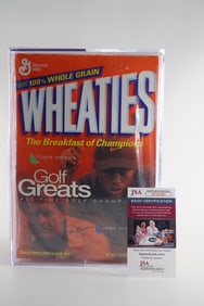 Jack Nicklaus AUTOGRAPHED Full Unopened Cereal Box in Case w/COA
