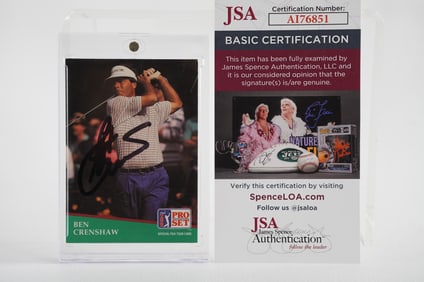 Ben Crenshaw AUTOGRAPHED Trading Card w/COA