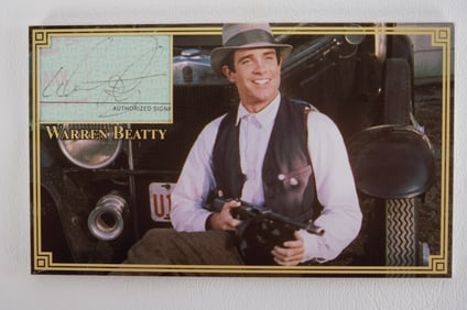 Warren Beatty, AUTOGRAPHED Slabbed Custom Card, Actor/Filmmaker w/LOA