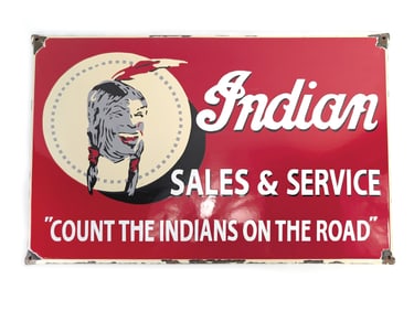 Indian Motorcycle Sales & Service Sign