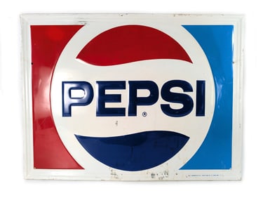 Pepsi Advertising Tin Sign 22.5" by 32"