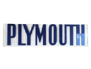 Large Plymouth Plexiglass Advertising Display Sign