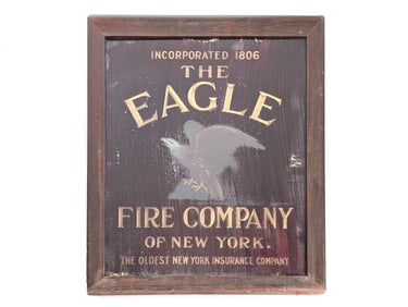 The Eagle Fire Company of New York Advertising Sign