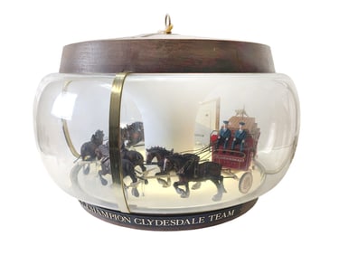 Vintage Budweiser Hanging Carousel Globe Light Spectacular Works