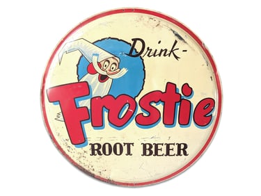 Fantastic Frostie Root Beer Advertising Sign Round 36" Diameter