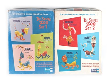 1960 Revell The Dr. Seuss Zoo Sets 1 and 2 Box Extremely Rare Sets!