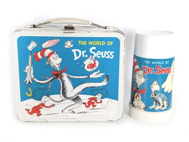 The World of Dr. Seuss Metal Lunchbox and Plastic Thermos