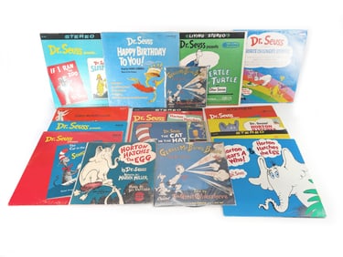 Group of 16 Dr. Seuss Vinyl Record Albums