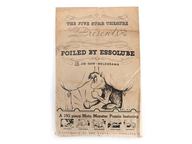Foiled by Essolube Advertising Puzzle in Mail-Away Envelope