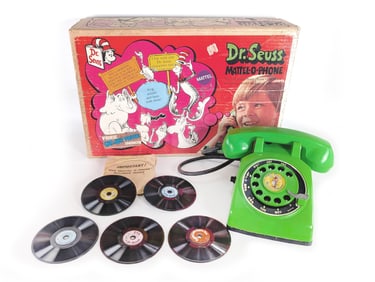 1970 Dr. Seuss Mattel O Phone Set in Original Box