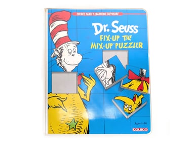 Coleco Dr. Seuss Fix-Up the Mix-Up Puzzler Game Cartridge CIB