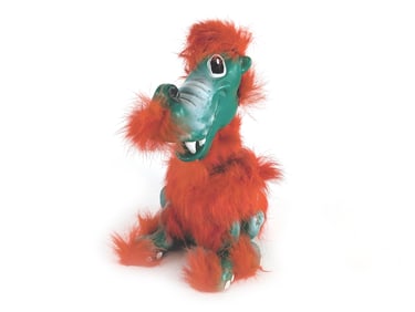 1968 Poynter Products Dr. Seuss Red and Green Wolf Dog Merry Menagerie Figure