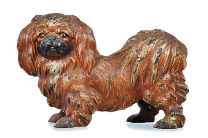 Hubley No. 454 Standing Pekingese Dog Doorstop