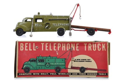 Hubley Kiddie Toys Pressed Steel #504 Bell Telephone Truck Boxed