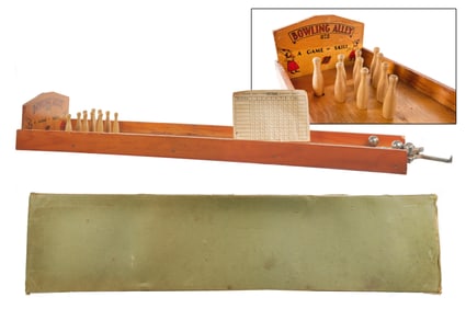Arcade Mfg. ca. 1930s No. 872 Arcade Bowling Alley Complete Boxed