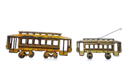 Dent ca. 1905 #137 Cast Iron Trolley with Jones & Bixler #13 Trolley