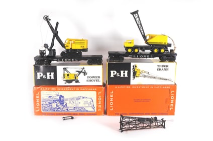 Lionel 6827 Shovel Car 6828 Crane Car Boxed