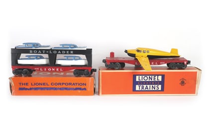 Lionel Flat Car 6800 Boat Transport Car 6416 Boxed