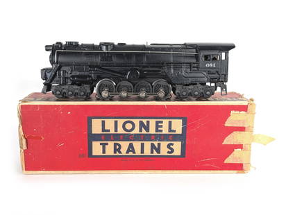 Lionel 681 Turbine Engine Locomotive Boxed: Lionel |681 Locomotive is in very good shape. | Box has wear. | One end flap is missing; the other needs to be attached. Tested and working