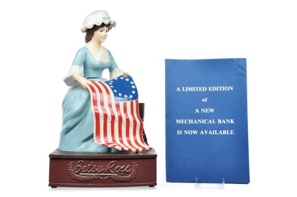 Imswiler & Davidson Bicentennial Betsy Ross Mechanical Bank LE of 500