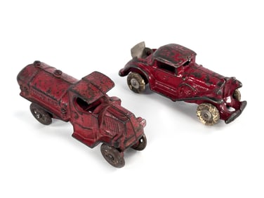 Pair of Williams Gas Truck and Cord Cast Iron