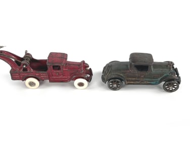 A.C. Williams Cast Iron Tow Truck and Rolls