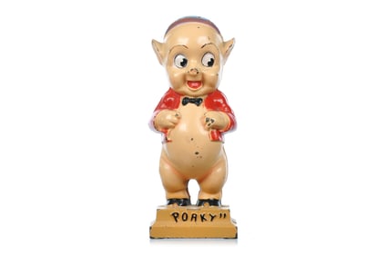 Hubley ca. 1930s Cast Iron #264 Porky Pig Still Bank