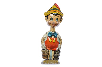 Marx Tin Litho Windup Walt Disney Walking Pinocchio Toy