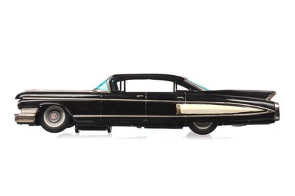 Yonezawa 1960s Tin Batt. Op. Black Cadillac Fleetwood Large 18"