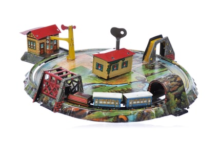 Distler ca. 1925 #536 Tin Windup Miniature Scenic Railway
