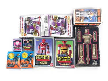 Lot of 10 Mini Diecast and Plastic Robots